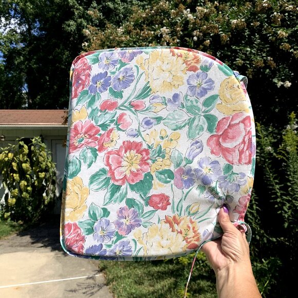 3pc Floral Chair Pads Set - Picture 4 of 9